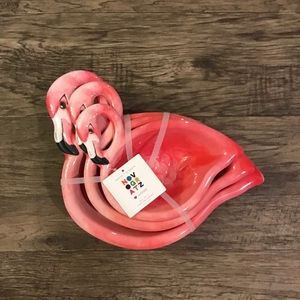 Novogratz NWT Pink Flamingo Nesting Bowls Set of 3